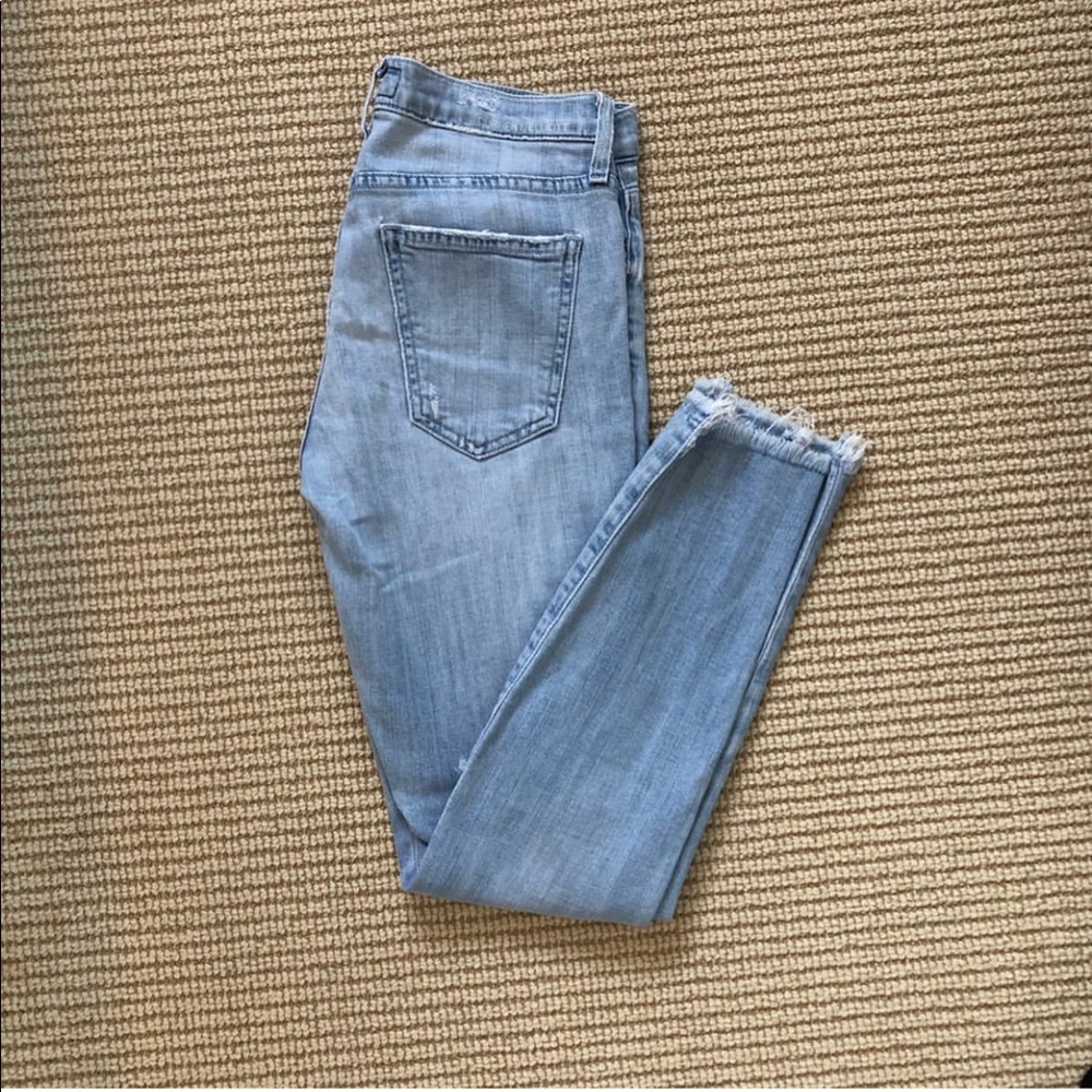 Current Elliot light wash ripped jeans